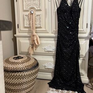 Black and Silver Prom Dress